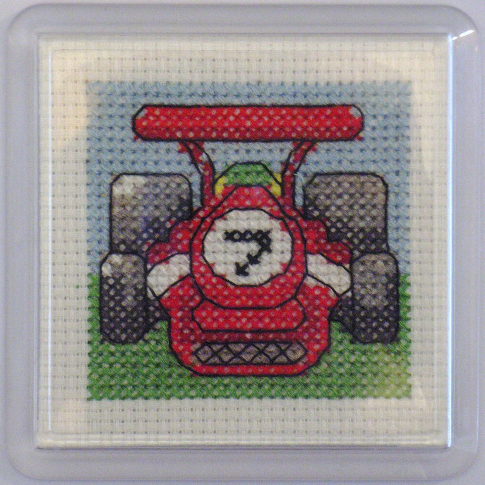 Cross Stitch Frame Coaster / Fridge Magnet/ Napkin Ring/ Glitter Dome 