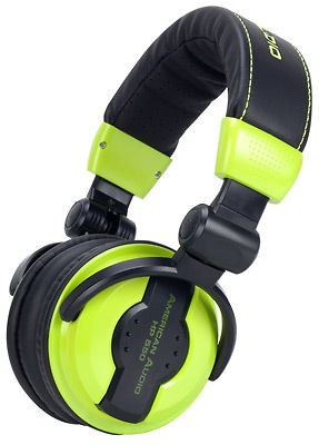 AMERICAN AUDIO HP 550 LIME GREEN DJ iPod/iPad/iPho​ne DUAL CUP 