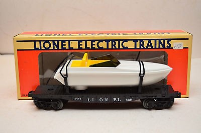 Lionel 6 16661 Lionel Flatcar with Operating Boat NIB