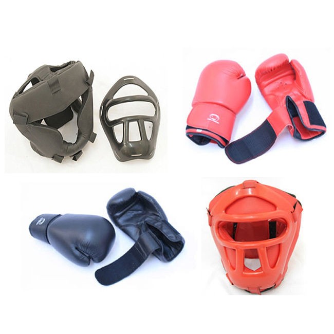 Pro Boxing Gloves and Head Cage Gear (Set of 2)   Boxing Gloves