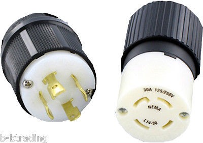 L14 30 30A Plug   L14 30 Connector for Cordset Assembly For 7500W 