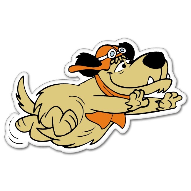 Muttley Hanna Barbera car bumper sticker decal 5 x 3