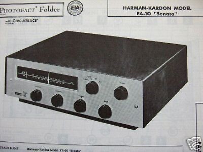 HARMAN KARDON D 1100 FESTAVAL TUNER RECEIVER PHOTOFACT