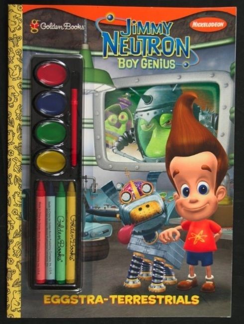 JIMMY NEUTRON BOY GENIUS PAINT/COLORING BOOK   UNUSED