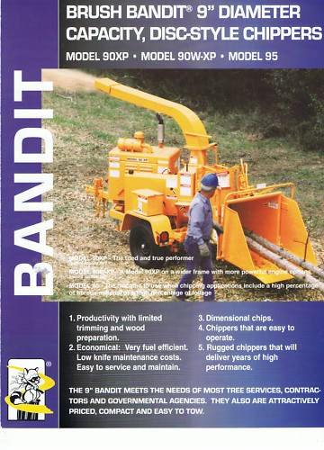 Bandit Brush Chipper range Construction brochure 1998