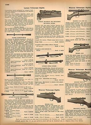 1942 Lyman Telescope Sights Griffin Howe Weaver ad