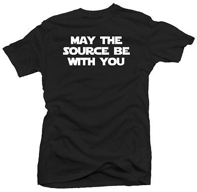 Source be with you funny coder programmer geek t shirt