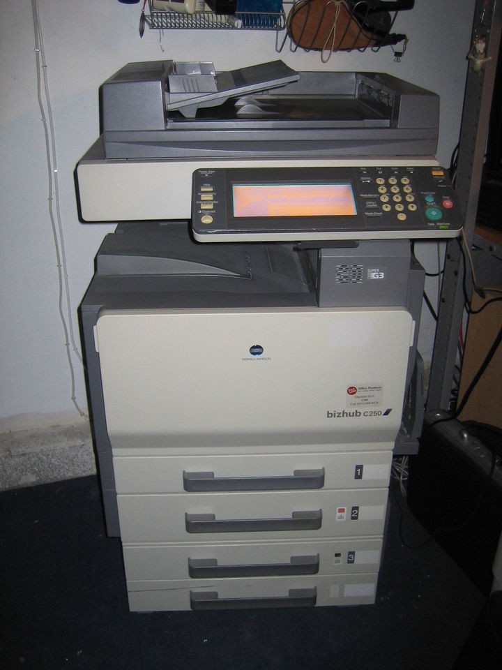 Konica Minolta bizhub C250 Color Copier Printer Fax Scanner low 58634 