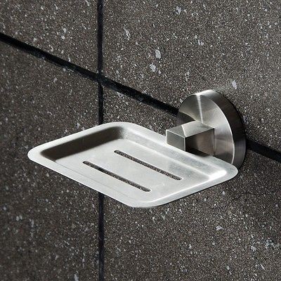 Home Bathroom Soap Basket Dish Holder Accessory Stainless Steel Chrome 