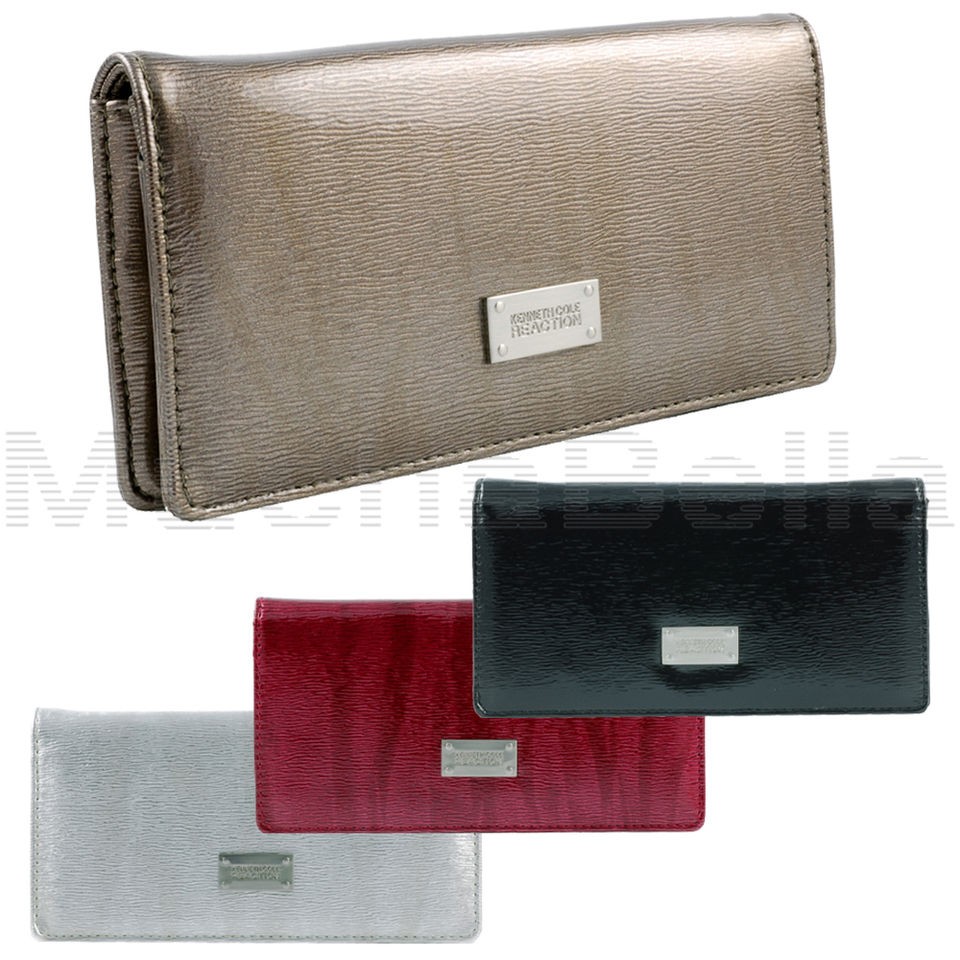 KENNETH COLE REACTION WOMENS SLIM CLUTCH WALLET PATENT