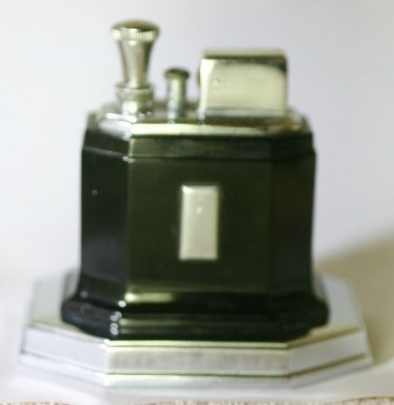 VINTAGE RONSON OCTETTE TOUCH TIP TABLE LIGHTER  OLD MODEL WITH BLACK 