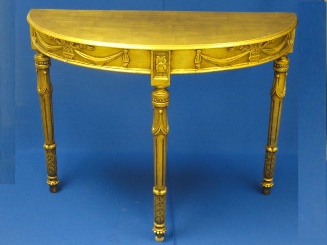 antique demilune table in Tables