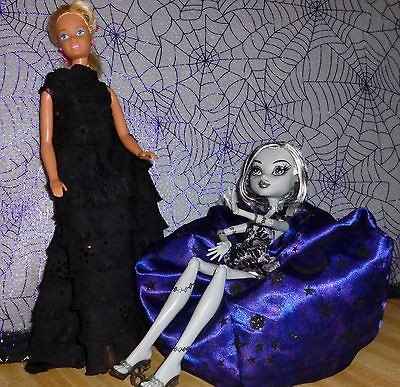   or Barbie size bean bag Chair for dolls purple silky sun moon star