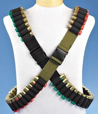   new jumbo 48 shotshell GREEN bandolier ammo belts for shotgun shells