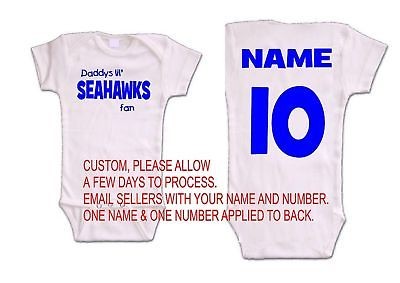 seahawks baby onsie romper jersey seattle shirt fan top