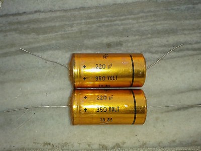 1x F&T GOLD series 220uF 350V HI_END AXIAL LOW ESR CAPACITOR FOR AUDIO 