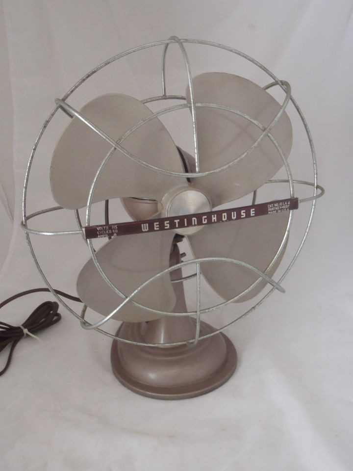 Vintage 1960s Westinghouse Electric Portable Desk Fan Works Great