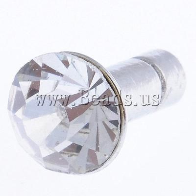 10pcs zinc alloy setting faceted rhinestone Earphone Jack Dust Cap 