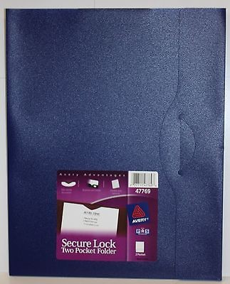 CASE LOT AVERY 47769 SECURE LOCK FOLDERS BLUE 48 PER LOT