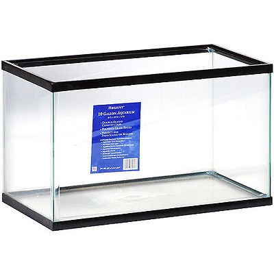 Basic Aquarium, Empty 10 gallon; good for fish, animals, rocks 