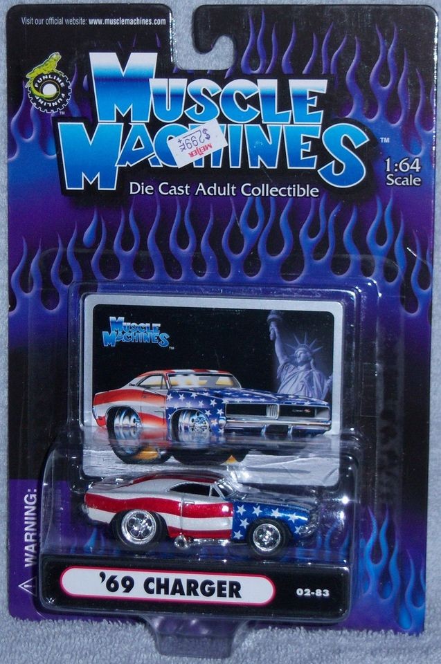 2002 MUSCLE MACHINES 69 Dodge Charger #02 83 911 Tribute Real Riders