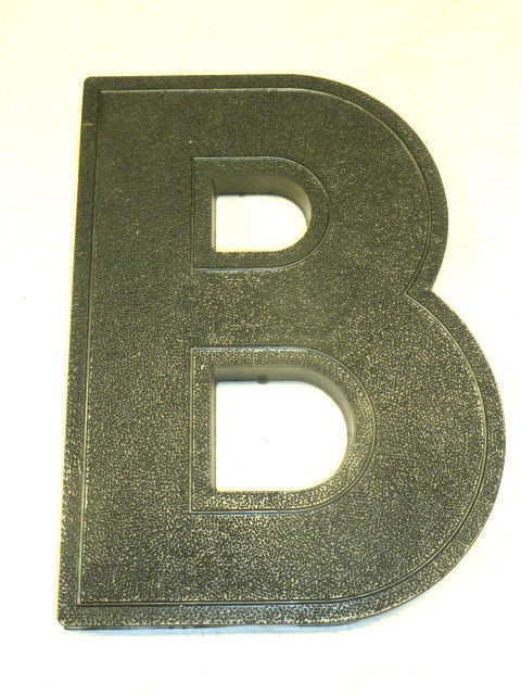 VINTAGE WAGNER ART DECO 8 BLACK MARQUEE SIGN LETTER B