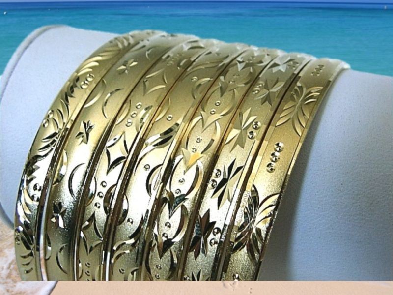   Bracelet Silver Queen Sized GOLD PLATED SEMANARIO BANGLESQUEEN XL