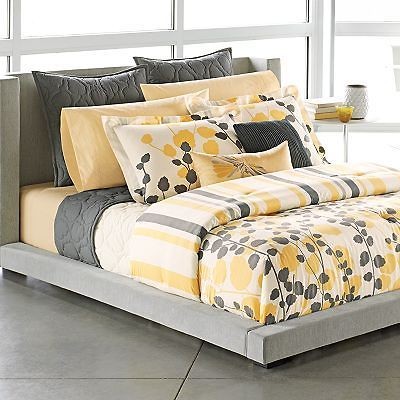 yellow grey bedding in Bedding