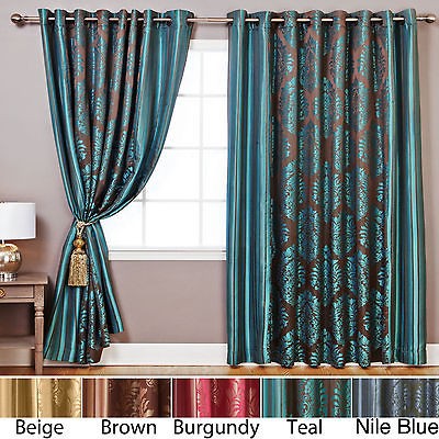 damask curtains in Curtains, Drapes & Valances