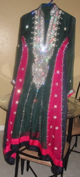   Kameez w/ Trouser, Hanging Edges, Beadwork, Embroidery, Formal/wedding