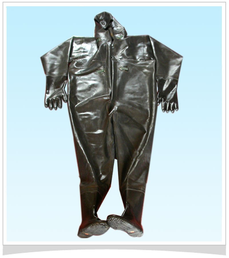 Full Body NEW Nature Rubber Fishing Suit [ US SIZE 12  SIZE 13 ]