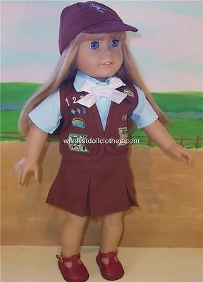   Doll Clothe BROWNIE Skirt Vest Set Uniform for American Girl Doll NEW