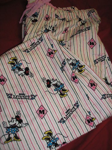 XL Minnie Mouse Cotton Flannel Lounge Pants NWT Disney