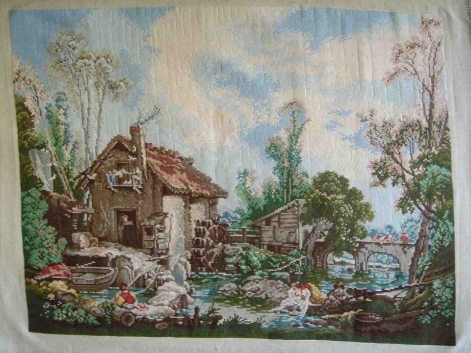 WIEHLER GOBELIN WIEHLER WALL TAPESTRY GOBELIN HAND STICHED WALL DECOR 