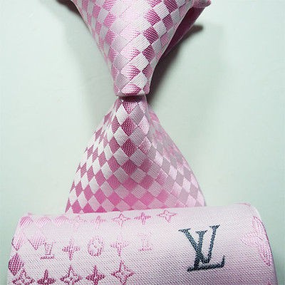 New Classic Pink JACQUARD WOVEN Silk Mens Tie Necktie