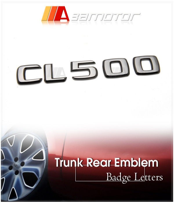 Mercedes Benz CL C216 Black Chrome Emblem Letter CL500