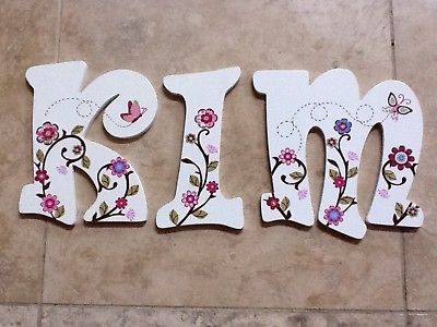 Custom 9 in. Letter m/w CoCalo Taffy butterfly flowers Vines