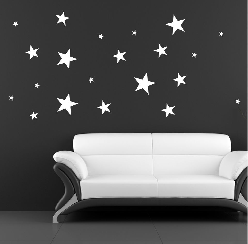   MULT SIZED PACK Wall Art Sticker Vinyl Decal Bed KIDS Room stars