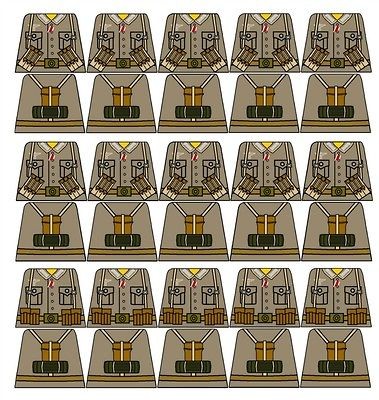 Custom Lego Afrika Korps Infantry WWII Decals