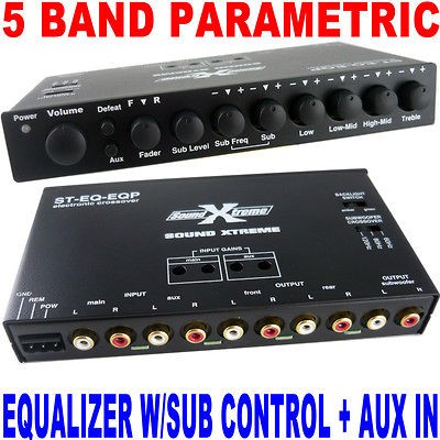   BAND SOUNDXTREAM CAR EQUALIZER & CROSSOVER SUB CONTROL + AUX INPUT