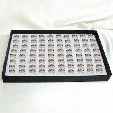 4x 100 Rings Holder Cardboard Jewelry Display Tray.