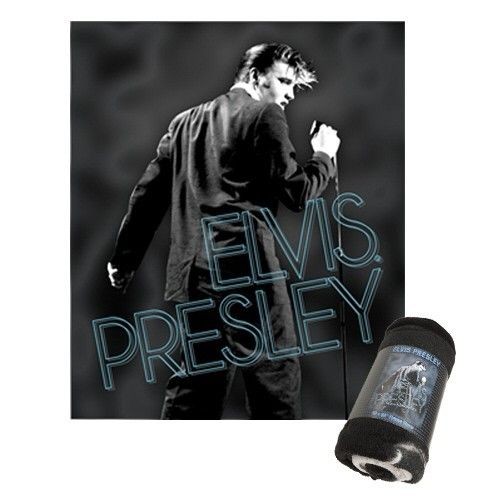 ELVIS AARON PRESLEY King of Rock and Roll 50 x 60 FLEECE THROW BLANKET 