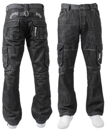 NEW MENS EZ08 ENZO BRANDED DESIGNER COMBAT JEANS SIZES 28 42