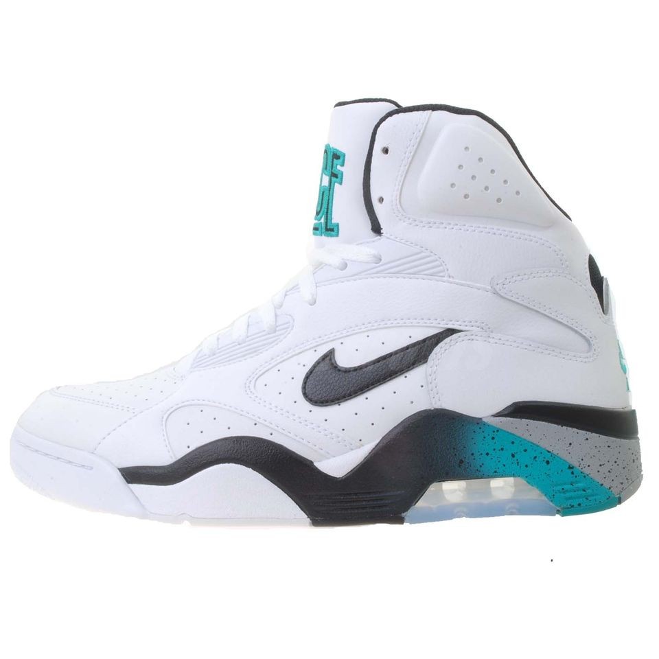 Nike New Air Force 180 Mid White Blue Emerald Charles Barkley 537330 