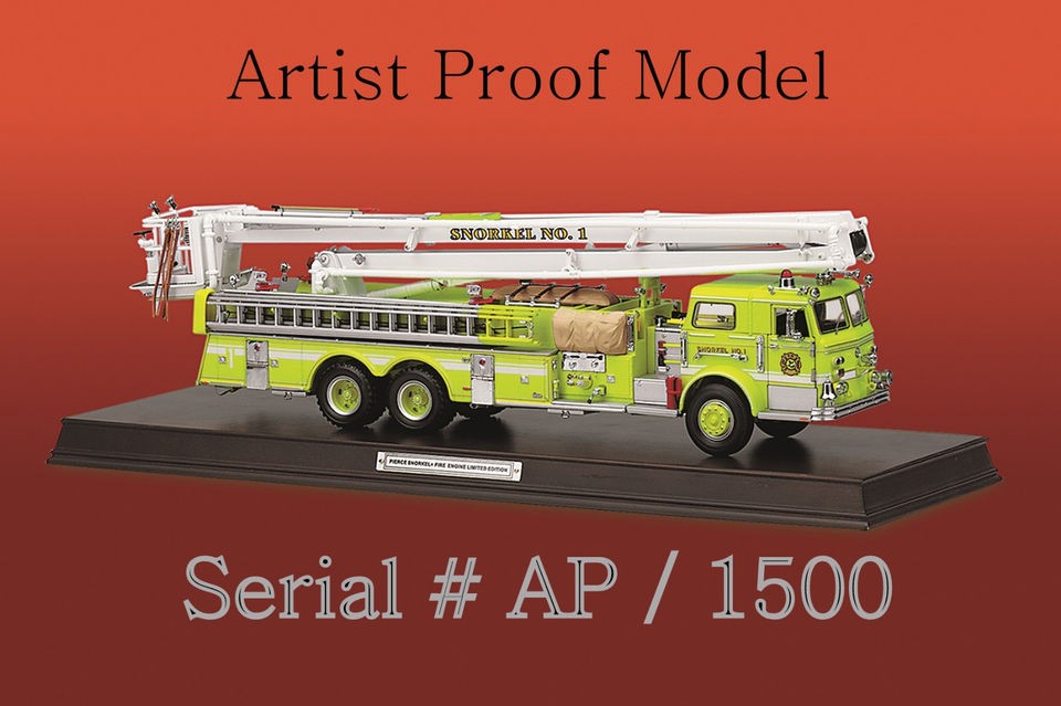 Franklin Mint Pierce Snorkle Fire Truck Diecast 132 B12E417 SN AP of 
