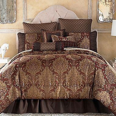 JCP Chris Madden Kingston 4 piece Comforter Set   Damask Jacquard 