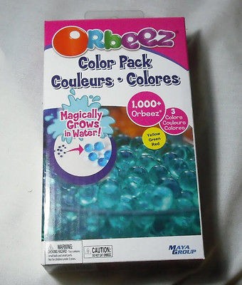 ORBEEZ Color Pack Refill kit 3 colors Yellow Green Red 1,000 Orbeez on ...