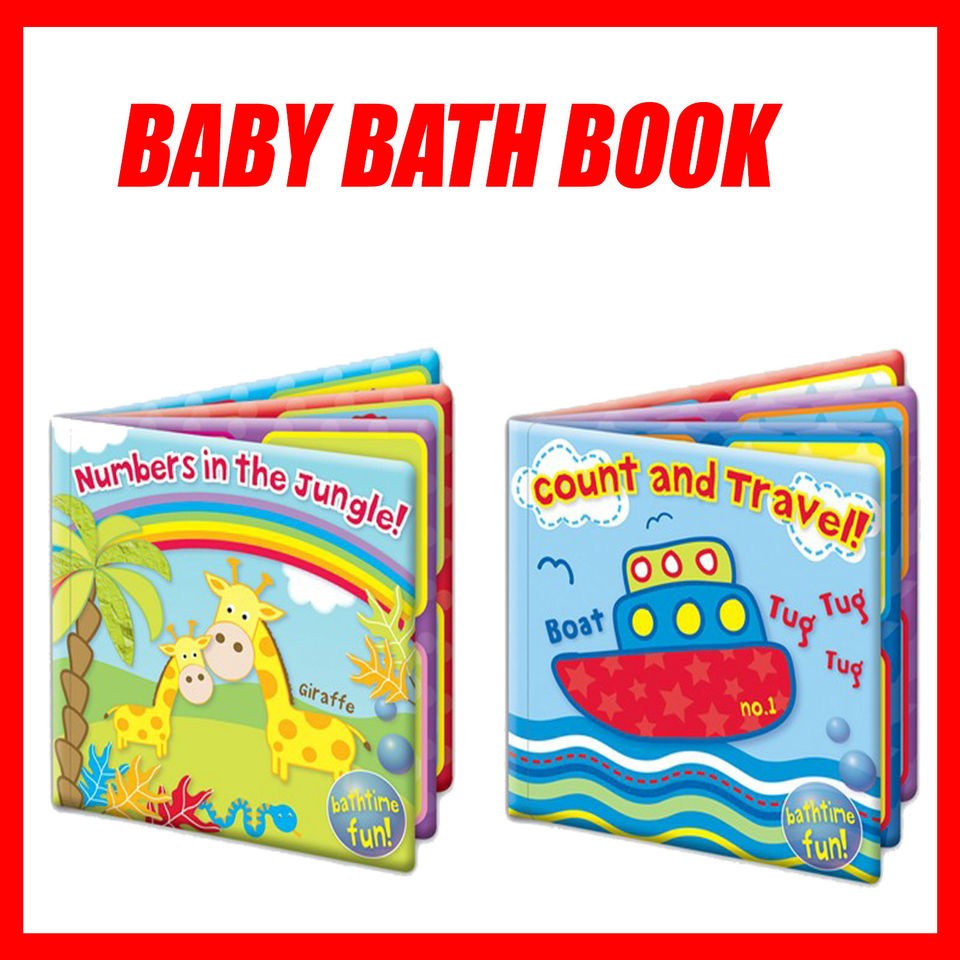 NEW FIRST STEP BABY BATH BOOK BATHTIME WASHABLE FUN TOY KID CHILDREN
