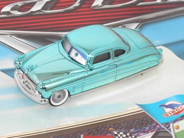 PIXAR CARS DOC HUDSON CUSTOM BLUE ICE CHROME PAINT