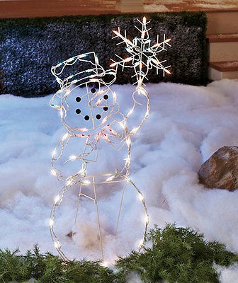 42 LIGHTED OUTDOOR XMAS CHRISTMAS SNOWMAN XMAS YARD DECOR